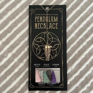 Interchangeable Stone Pendulum Necklace